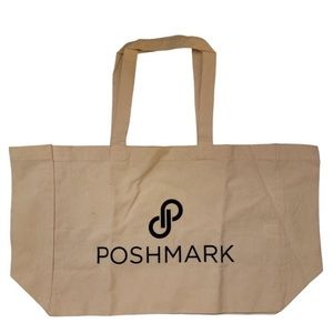 Poshmark Posh Swag Tan Canvas Tote Bag
